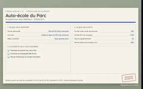 Aperçu du style Formulaire détourné