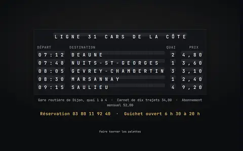 Aperçu du style Tableau à palettes