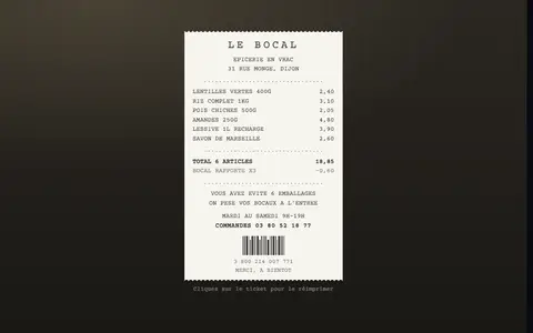 Aperçu du style Ticket de caisse